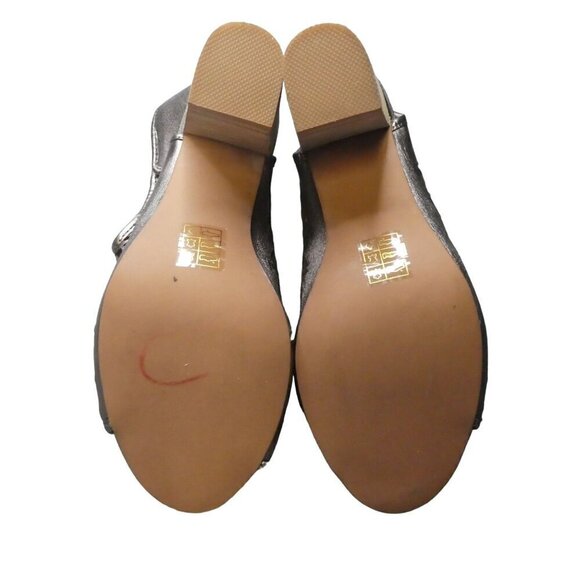 Jeffrey Campbell Silver Leather Peep Toe Shootie Ankle Bootie Heels Womens 8 - Picture 12 of 13